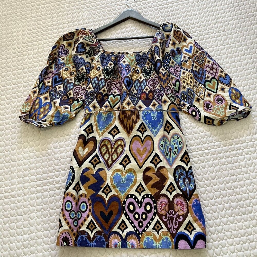 FARM Rio Multicolor Heart Print Mini Dress - Picture 13 of 16
